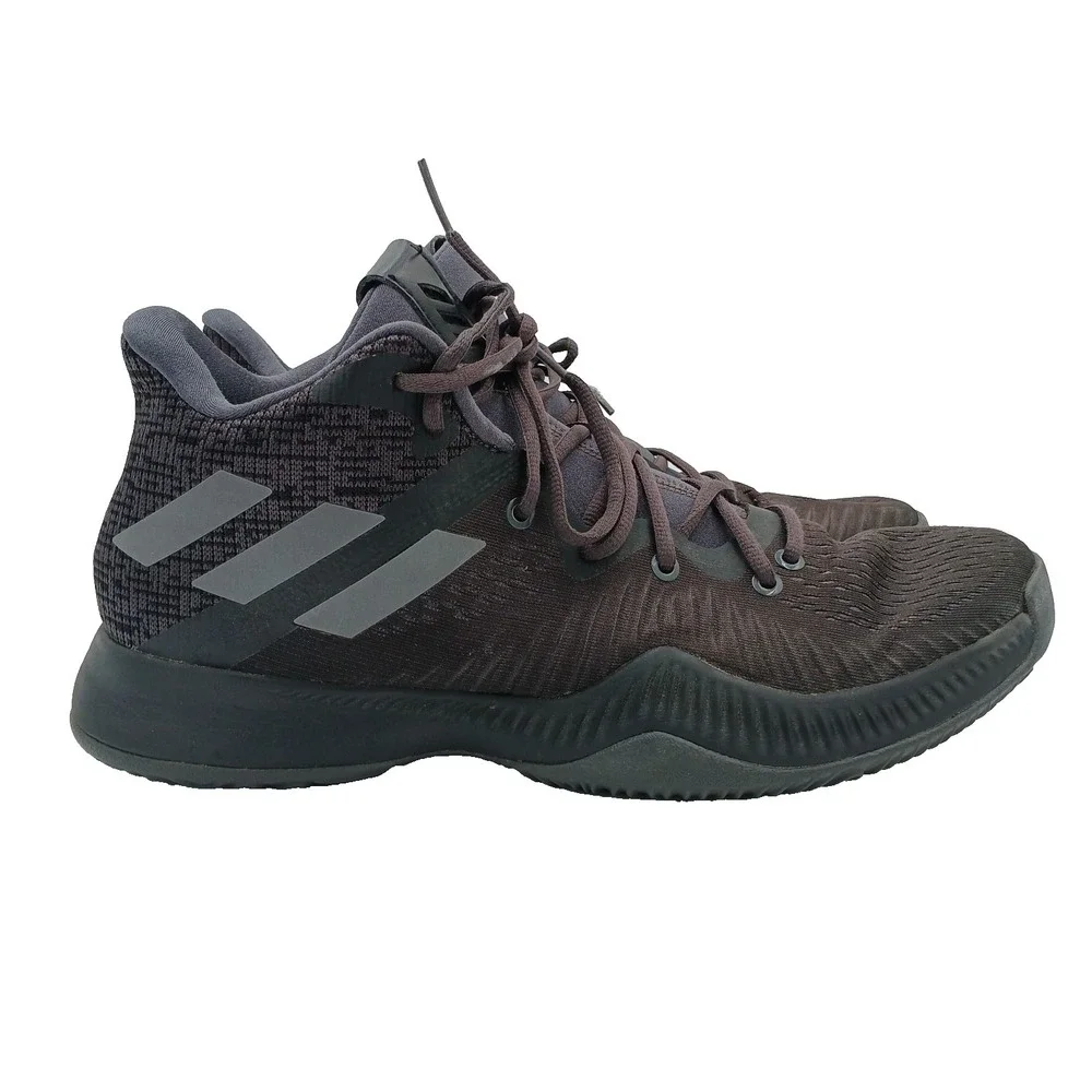 adidas Mad Bounce J Utility Black And Gray Basketball Mens Shoes DA9778 Size‎ 13
